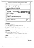 Pearson Edexcel GCE In Economics A (9EC0) Paper 03 Microeconomics & Macroeconomics June 2023 