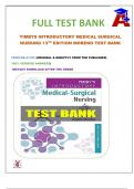 TIMBY'S INTRODUCTORY MEDICAL SURGICAL NURSING 13TH EDITION MORENO TEST BANK