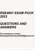 RSE4801 Exam pack 2023