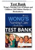 Test Bank For Wong's Nursing Care of Infants and Children 12th Edition Marilyn J. Hockenberry All Chapters (1-34) |A+ ULTIMATE GUIDE 2023