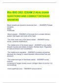 Rio BIO 202: EXAM 2 REAL EXAM  QUESTIONS AND CORRECT DETAILED  ANSWERS