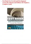 Test Bank For Growth and Development Across the Lifespan 2nd Edition All Chapters | Complete Guide