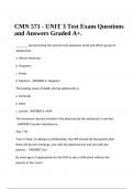 CMN 571 - Final Exam 2023/2024 With Complete Solution Graded A+ & CMN 571 - UNIT 3 Test Exam Questions and Answers Graded A+.