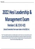 2023 Hesi Leadership Exit Exam V1 & V2 TB Guide (Brand New!!) A++ All Q&As Included!!