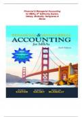  TEST BANK FOR Financial & Managerial Accounting for MBAs, 6th Edition by Easton, Halsey, McAnally, Hartgraves & Morse graded A+