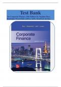 Test Bank for Corporate Finance 13th Edition By Stephen Ross, Randolph Westerfield, Jeffrey Jaffe, Bradford Jordan