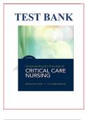 TEST BANK FOR UNDERSTANDING THE ESSENTIALS OF CRITICAL CARE NURSING 3RD EDITION BY KATHLEEN