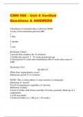 CMN 568 - Unit 6 Verified  Questions & ANSWERS