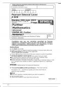 Pearson Edexcel Level 3 GCE  Further Mathematics Advanced PAPER 4C  Further Mechanics 2 June 2023