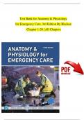 Test Bank - Anatomy and Physiology for Emergency Care, 3rd Edition By Bledsoe Chapter 1 - 20 | Newest Version