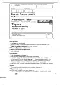 Pearson Edexcel  GCE Physics Advanced Subsidiary PAPER 1 Core Physics I June 2023 