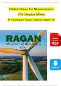 TEST BANK & SOLUTION MANUAL For Microeconomics, 17th Canadian Edition, By Christopher Ragan, All Chapters 1 - 20, Complete Newest Version