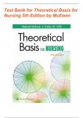 Test Bank  for Theoretical Basis for Nursing 5th Edition McEwen | Chapter 1 - 20 