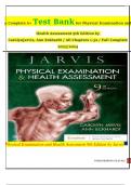 A Complete A+ Test Bank for Physical Examination and Health Assessment 9th Edition by  Carolyn Jarvis, Ann Eckhardt /ISBN-13. 978-0323809849/ All Chapters 1-32 / Full Complete 2023/2024-Ace your exam