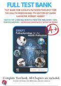 Test Bank For Goulds Pathophysiology for the Health Professions 7th Edition VanMeter and Hubert Chapter 1-28 / 9780323792882 / All Chapters with Answers and Rationals