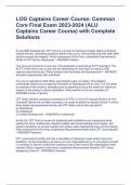 LOG Captains Career Course: Common Core Final Exam 2023-2024 (ALU Captains Career Course) with Complete Solutions 