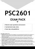 PSC2601 EXAM PACK 2023  - DISTINCTION GUARANTEED