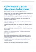 CDFA Module 2 Exam  Questions And Answers