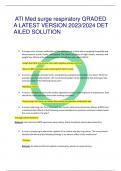 ATI Med surge respiratory GRADED  A LATEST VERSION 2023/2024 DET AILED SOLUTION 