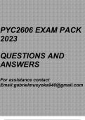 PYC2606 Exam pack 2023