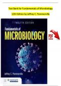 TEST BANK - Fundamentals of Microbiology 12th Edition by Jeffrey C. Pommerville, All Chapters 1 - 27, Complete Newest Version