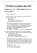 Chapter 26: The Child with Respiratory Dysfunction   Test Bank for Wong's Nursing Care of Infants And Children 11th Edition by Hockenberry