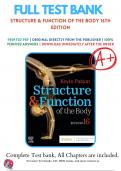 Test Bank For Structure and Function of the Body 16th Edition Patton | 9780323597791 | Chapter 1-22 | All Chapters with Answers and Rationals