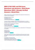 WGU C702 CHFI and OA Exam  Questions and Answers | Real Exam  Questions 2023 | Already Verified  Answers | Brand New