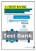 A+TEST BANK-Introductory Maternity and Pediatric Nursing 5th Edition, by Nancy Hartfield & Cynthia A/All Chapters 1-42/ISBN-13 978-19751637852023 /Version