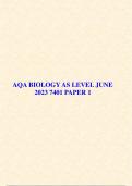 AQA BIOLOGY AS LEVEL JUNE  2023 PAPER 1
