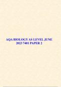 AQA BIOLOGY AS LEVEL JUNE 2023 7401 PAPER 2  