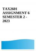 TAX2601 ASSIGNMENT 6 SEMESTER 2 - 2023