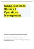 IGCSE Business Studies 4  Operations Management