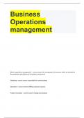 Business  Operations management