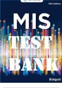 BEST REVIEW MIS TEST BANK 10TH EDITION  BY BIDGOLI 2023/2024  VERIFIED ANSWERS