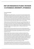 INST 203 INDIGENOUS STUDIES I REVISION C3 ATHABASCA UNIVERSITY, ATHABASCA