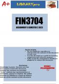 FIN3704 Assignment 5 (COMPLETE ANSWERS) Semester 2 2023 - DUE November 2023
