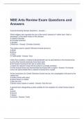 NBE Arts Review Exam Questions and Answers-Graded A