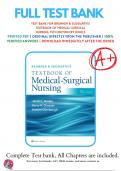 Test Bank for Brunner and Suddarths Textbook of Medical-Surgical Nursing 15th Edition (Hinkle, 2022) 9781975161033 All Chapters with Answers and Rationals
