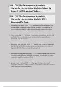 WGU CIW Site Development Associate Vocabulary terms,Latest Update 2023.