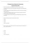 AP Computer Science Principles Unit 1-4 Assessments  Questions & Answers 2023
