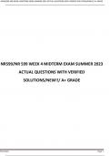 NR599 /NR 599 WEEK 4 MIDTERM EXAM SUMMER 2023 ACTUAL QUESTIONS WITH VERIFIED SOLUTIONS/NEW!!/ A+ GRADE