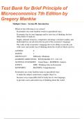 Test Bank Brief Principles of Macroeconomics 7th  Edition by Gregory Mankiw