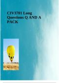 CIV3701 Long Questions Q AND A PACK