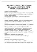 BIO 100 EXAM 1 REVIEW (Chapters 2,3,4,5,6,7,8) QUESTIONS WITH COMPLETE SOLUTIONS