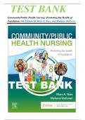 Test Bank For Community/Public Health Nursing: Promoting the Health of Populations 8th Edition by Mary A. Nies, Melanie McEwen