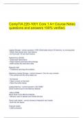  CompTIA 220-1001 Core 1 A+ Course Notes questions and answers 100% verified.