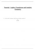 Laplace Transform and Analytic Geometry Worked Examples
