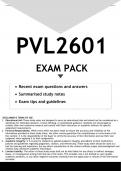PVL2601 EXAM PACK 2023 - DISTINCTION GUARANTEED