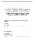 NUR 2092 / NUR2092 Health Assessment Exam 2  |  Questions and Answers | Health Assessment Exam 2 study guide (Chapters 12,13,14,15,16,18,19,20)
